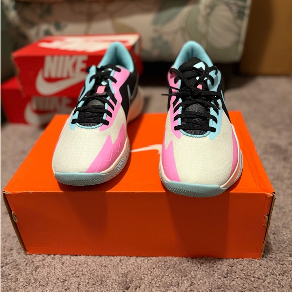 Nike Women's Pink and Black Sneakers - Picture 2 of 3